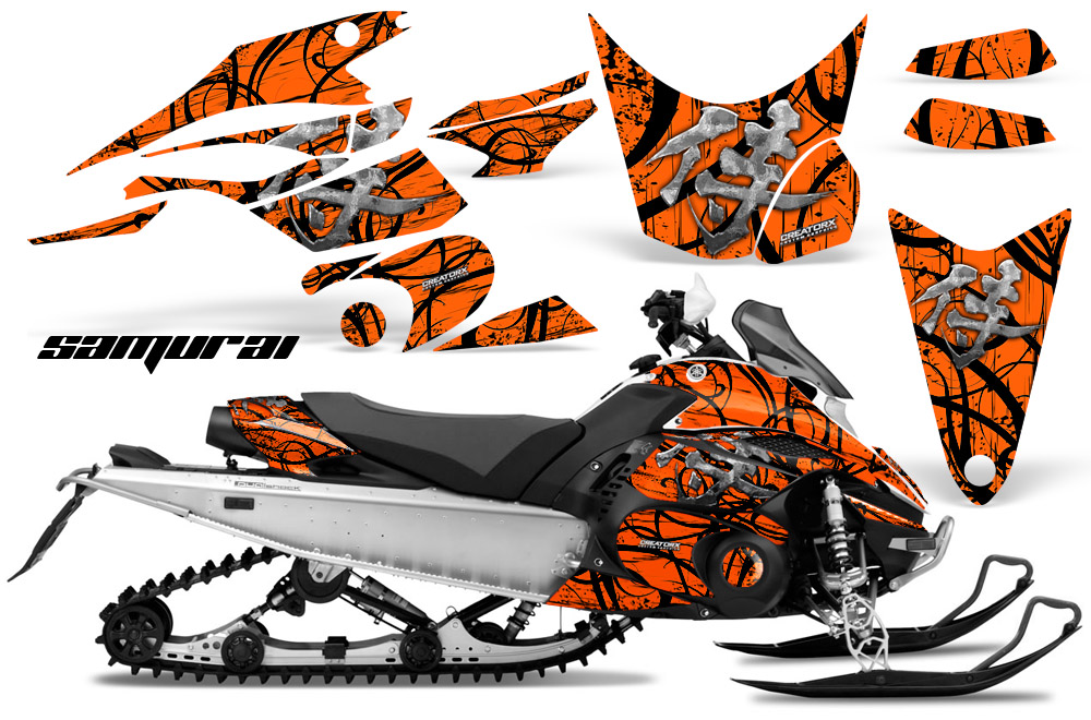 Yamaha FX Nytro 2010 Graphics Kit Samurai Black Orange